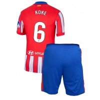 Atletico Madrid Koke #6 Koti Peliasu Lasten 2024-25 Lyhythihainen (+ Lyhyet housut)